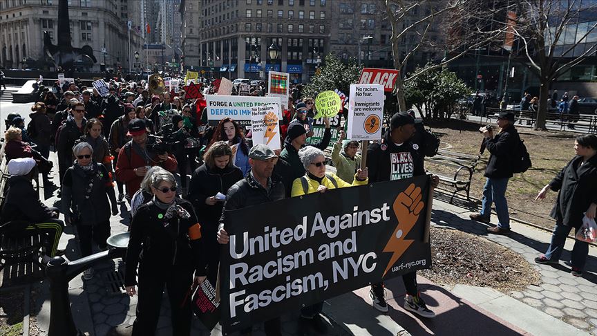 Yeni Zelanda'daki terör saldırıları New York'ta protesto edildi