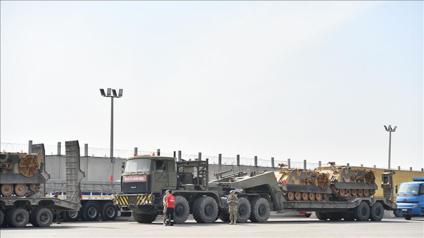 Suriye sınırına askeri sevkiyat