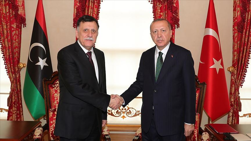 Erdoğan, Libya UMH Başkanlık Konseyi Başkanı Serrac'ı kabul etti!