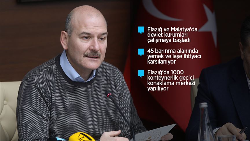 İçişleri Bakanı Soylu: Ağır hasarlı ve yıkılacak evler için 41 bin lira verilecek