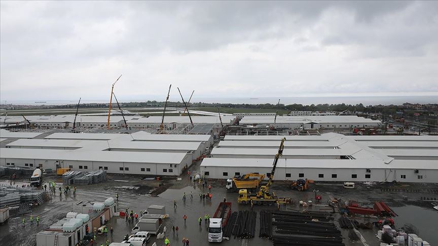 Atatürk Havalimanı'ndaki hastanenin inşaatında bazı bloklar tamamlandı