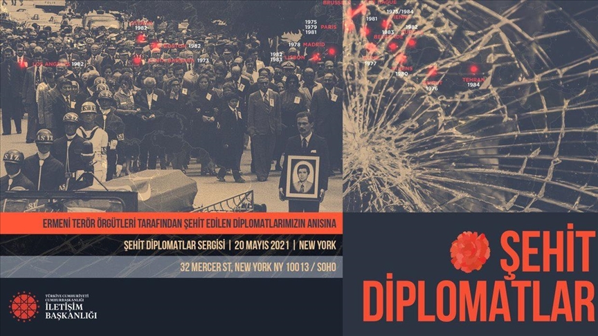 Cumhurbaşkanlığı İletişim Başkanlığının düzenlediği 'Şehit Diplomatlar Sergisi' New York'ta açıldı