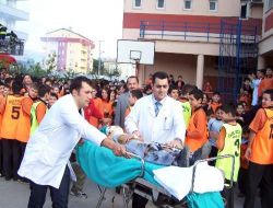 Öğrenciler Haiti Ve Şili Depreminden Ders Çıkardı, Sivil Savunma Tatbikatından Tam Not Aldı