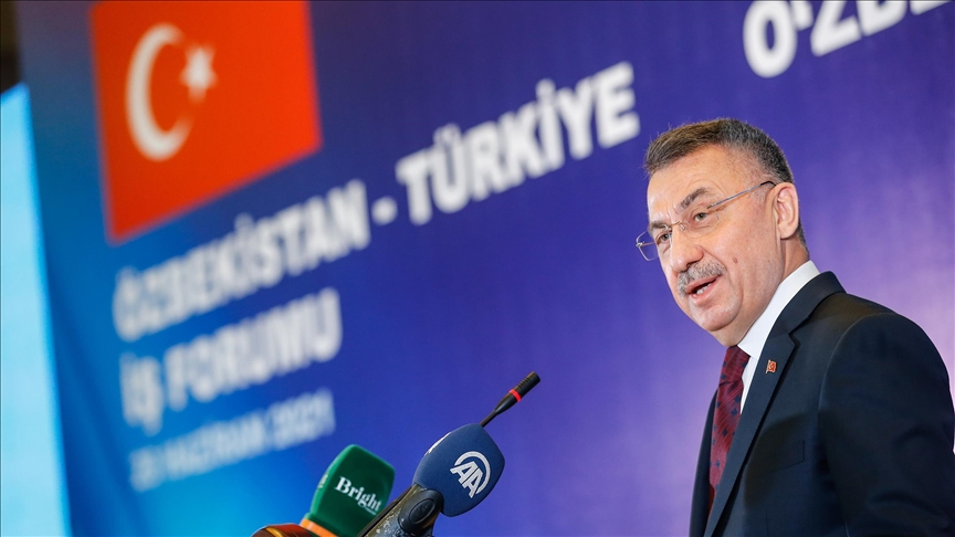 Cumhurbaşkanı Yardımcısı Oktay, Özbekistan-Türkiye İş Forumu'nda konuştu