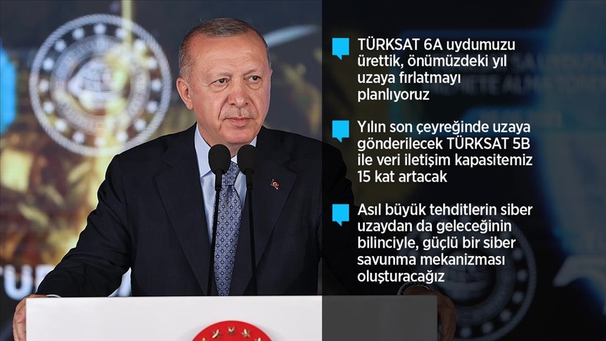 Cumhurbaşkanı Erdoğan Türksat 5A Uydusu'nu hizmete aldı