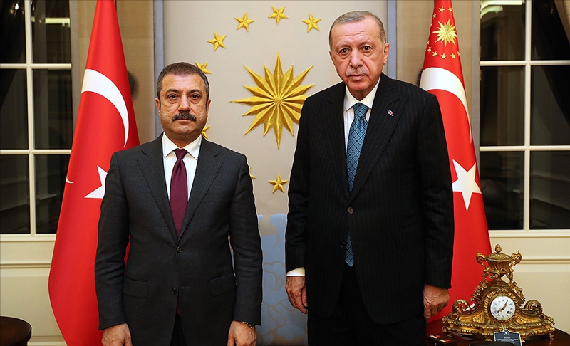 Cumhurbaşkanı Erdoğan, TCMB Başkanı Kavcıoğlu'nu kabul etti