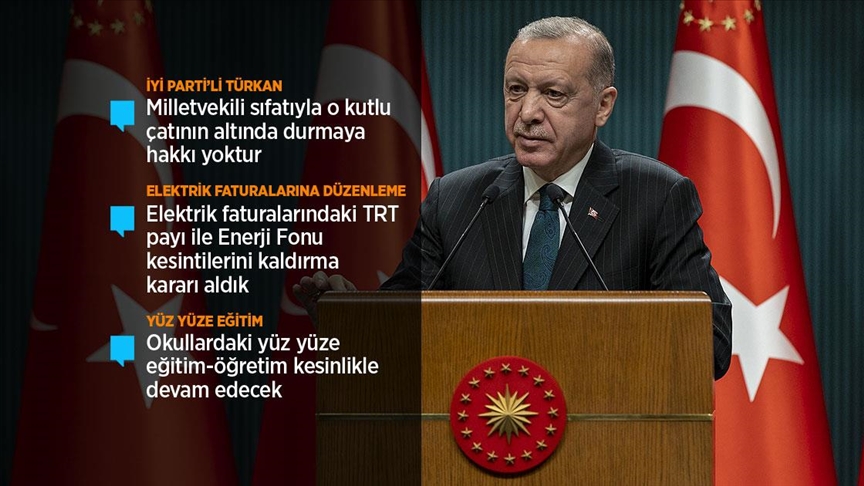 Cumhurbaşkanı Erdoğan: Elektrik faturasından TRT payı kalkacak!