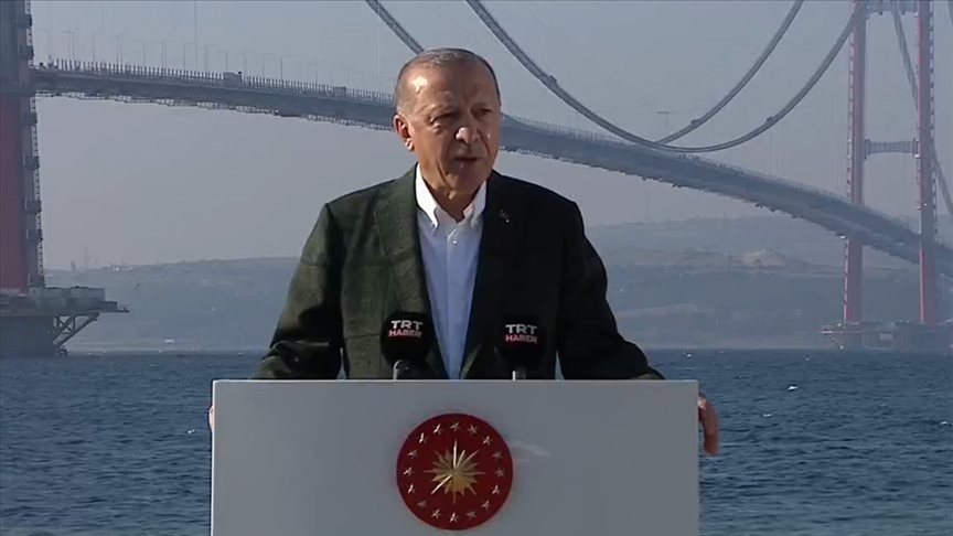 Erdoğan: 1915 Çanakkale Köprüsü'nü en geç 18 Mart 2022'de hizmete açacağız