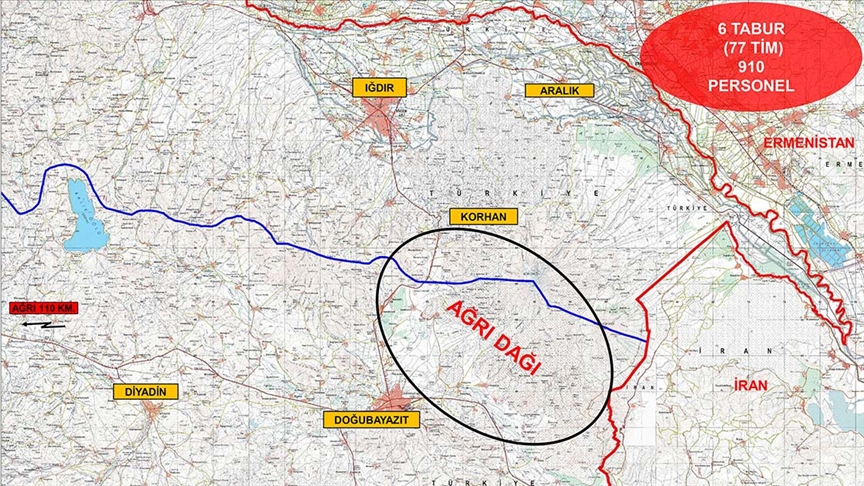 Ağrı ve Iğdır'da 'Eren Kış-9 Şehit Jandarma Uzman Çavuş Hüseyin Keleş' operasyonu başlatıldı
