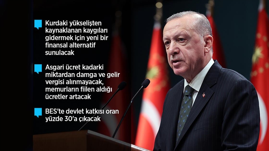 Erdoğan: Döviz getirisine Türk lirası varlıklarla ulaşılabilmesini sağlayacak yeni araç devreye alınacak