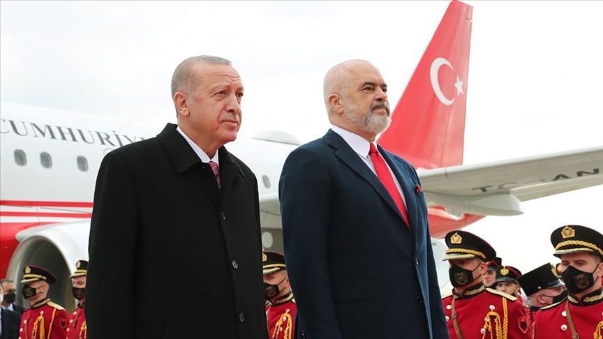 Cumhurbaşkanı Erdoğan Arnavutluk'ta..