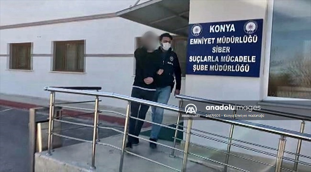 Konya'da internet üzerinden dolandırıcılık yaptığı öne sürülen zanlı tutuklandı