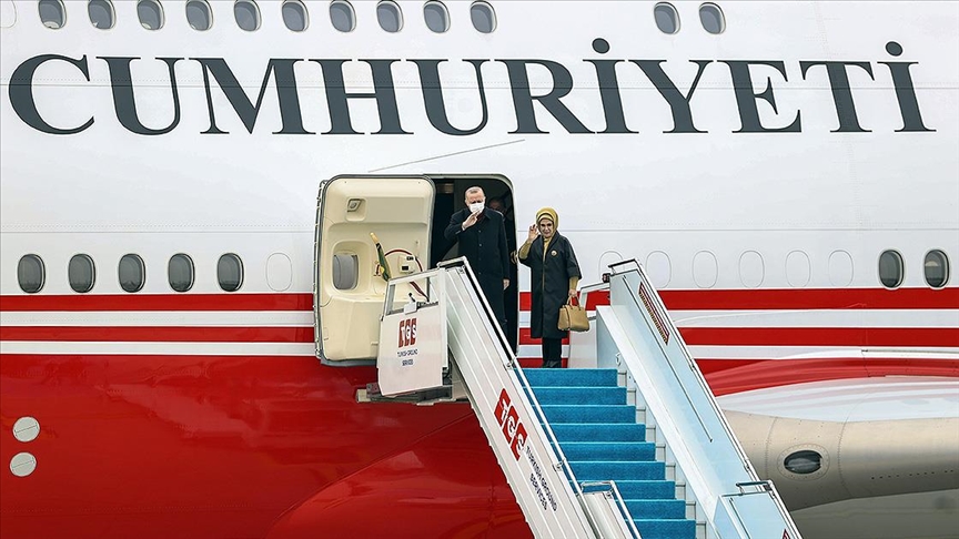 Cumhurbaşkanı Erdoğan Özbekistan'a gitti