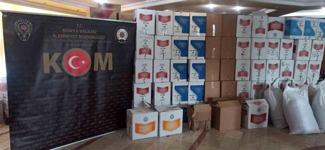 Konya'da 1 milyon 539 bin kaçak makaron ele geçirildi!