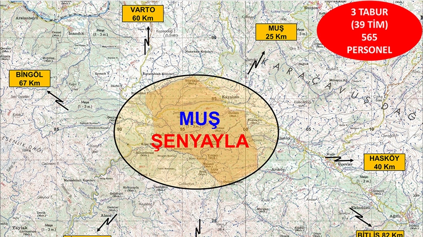 Muş'ta Eren Abluka-13 Şehit Jandarma Üsteğmen İsmail Moray Operasyonu başlatıldı