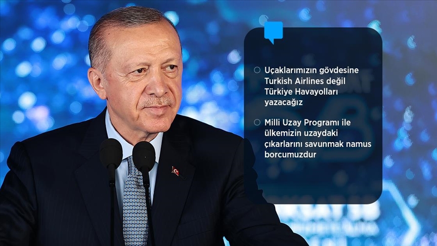 Erdoğan: Yerli ve milli gözetleme uydumuz İMECE'yi 2023'ün Ocak ayında uzaya fırlatıyoruz