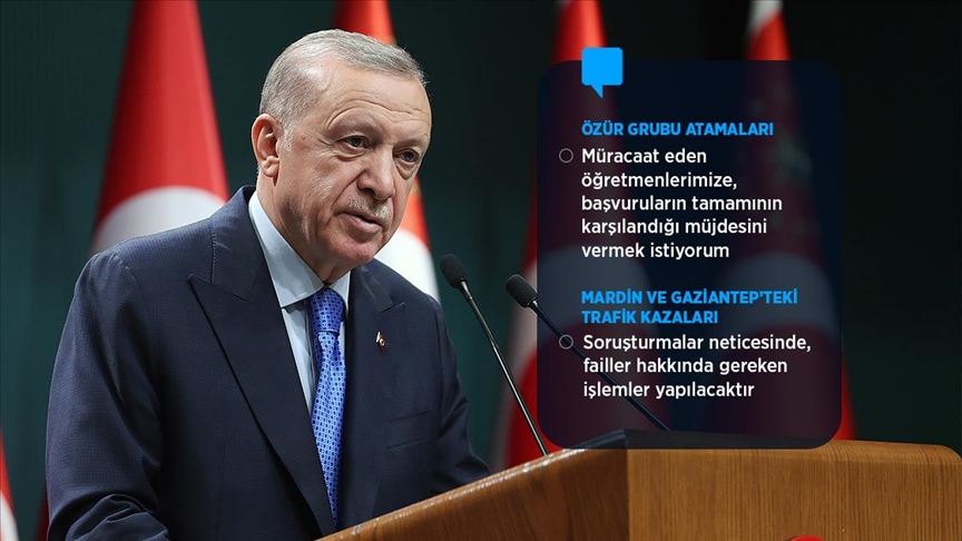 Erdoğan, kabine toplantısı sonrası açıklamalarda bulundu