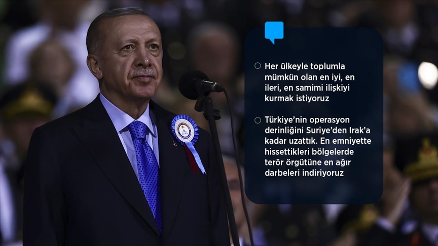 Erdoğan: Amacımız çevremizde bir 'barış ve iş birliği kuşağı' tesis etmektir