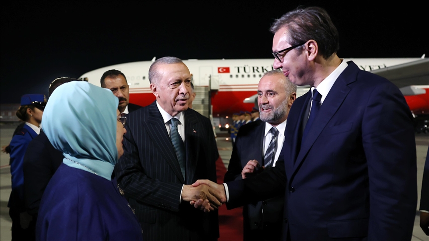Cumhurbaşkanı Erdoğan, Balkan turunun ikinci durağı Sırbistan'a gitti