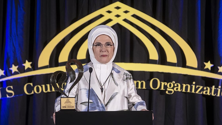 Emine Erdoğan'a ABD'de 'Uluslararası Müslüman Kadınlar Başarı ve Topluma Katkı Ödülü'