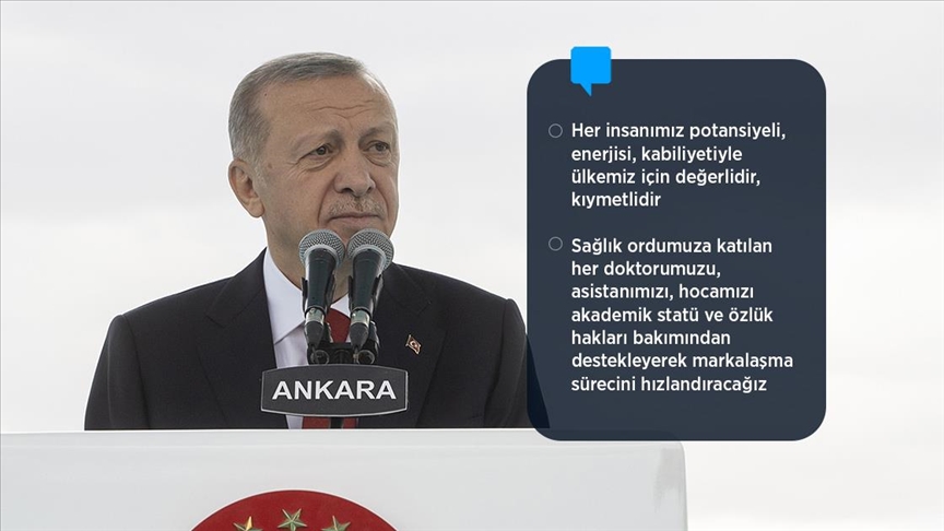 Cumhurbaşkanı Erdoğan: Her şehir hastanemizi ulusal ve uluslararası düzeyde birer marka haline getireceğiz