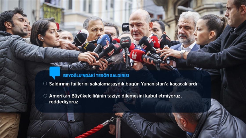 İçişleri Bakanı Soylu: Beyoğlu'ndaki terör saldırısını tertipleyeni de yakaladık