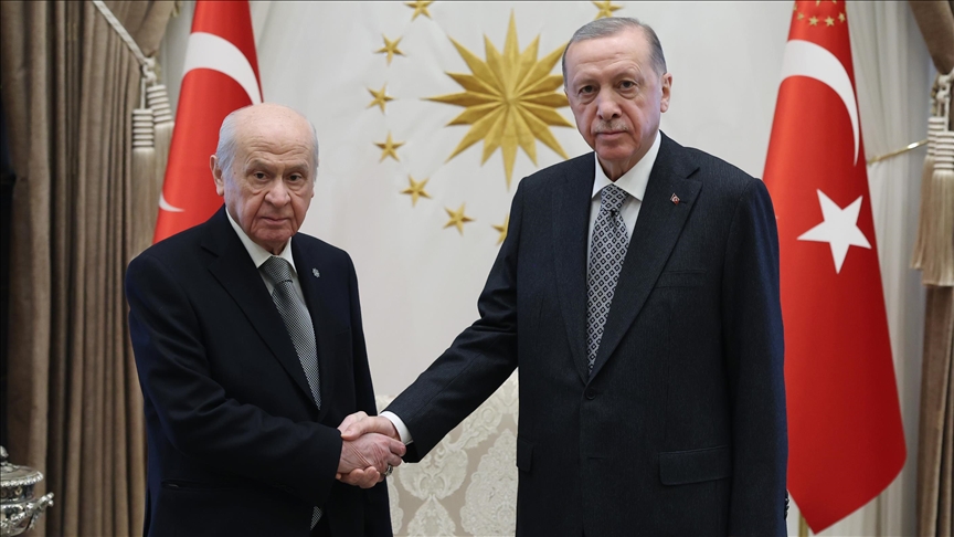 Cumhurbaşkanı Erdoğan MHP Genel Başkanı Bahçeli'yi kabul etti