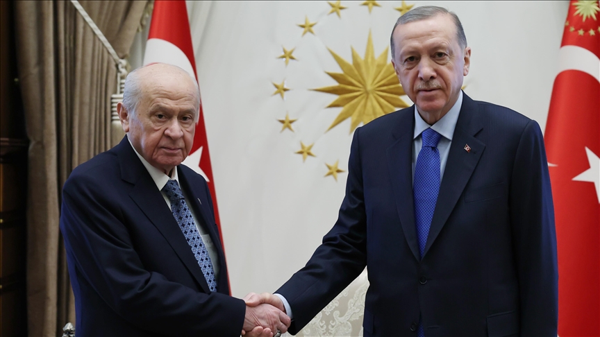 Cumhurbaşkanı Erdoğan, MHP Genel Başkanı Bahçeli'yi kabul etti!