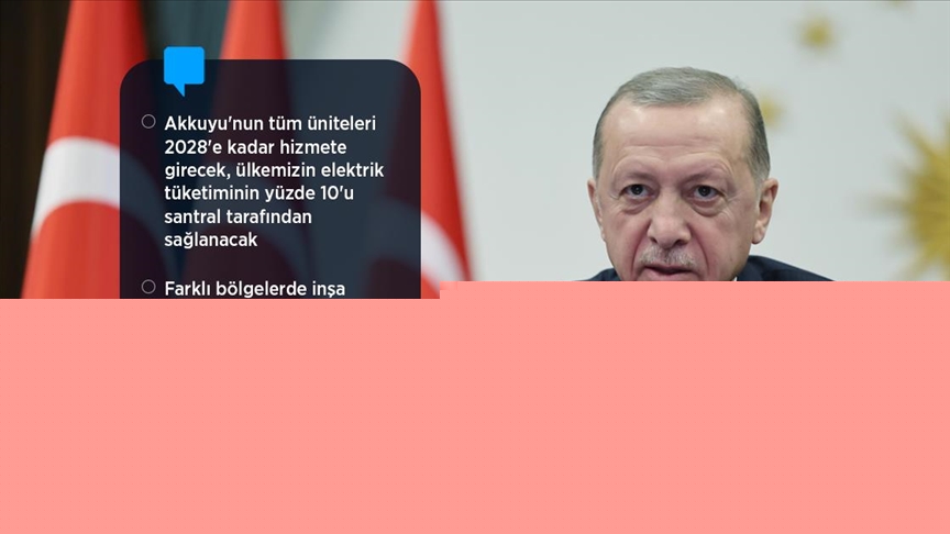 Cumhurbaşkanı Erdoğan: Ülkemiz dünyada nükleer güç sahibi ülkeler ligine yükselmiştir