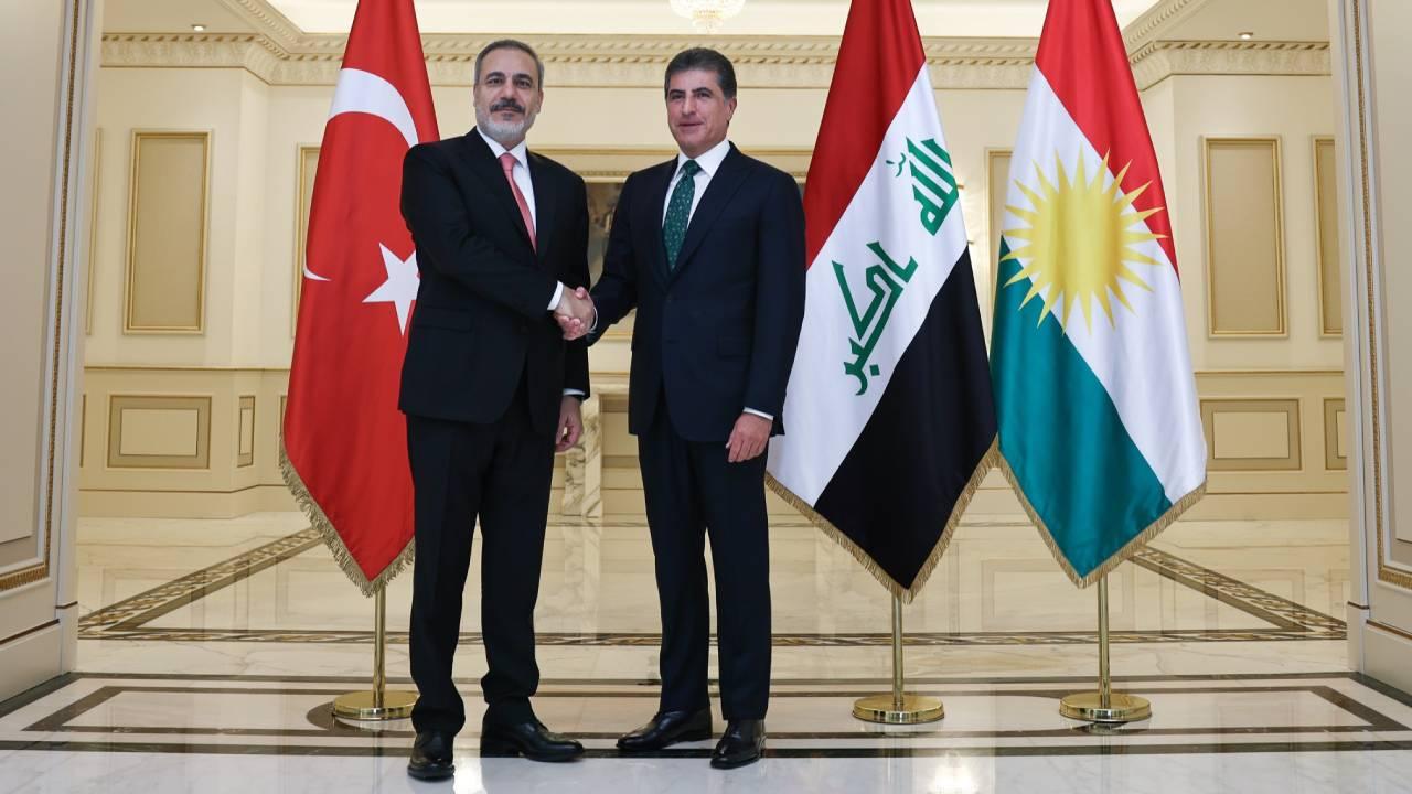 Fidan, IKBY Başkanı Barzani ile bir araya geldi