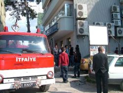 Bankanın Alt Katında Çıkan Yangın Panik Yaşattı