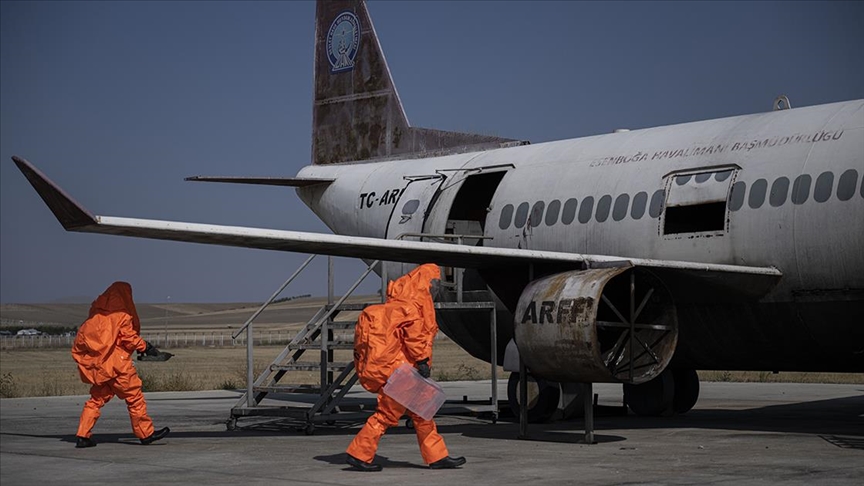 Esenboğa Havalimanı'nda "Kimyasal Madde" tatbikatı