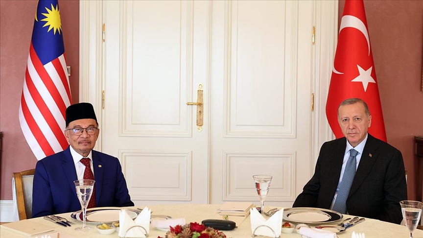 Erdoğan, Malezya Başbakanı Enver İbrahim'i kabul etti