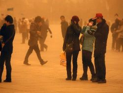 Şiddetli Kum Fırtınası Pekin Sokaklarını Sarıya Boyadı