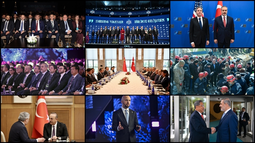 Türkiye, uluslararası etkinlikler ve diplomatik temaslarla 2023'te diplomasinin merkezi haline geldi