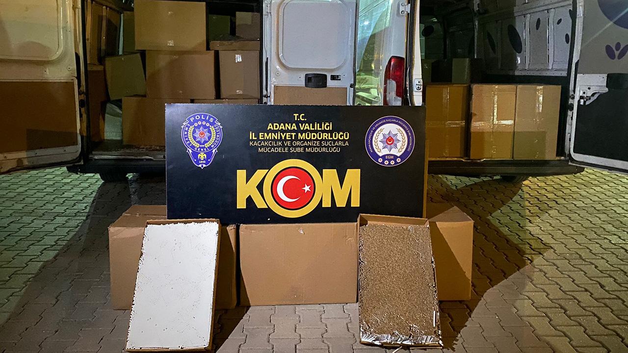 Adana’da yaklaşık 10 milyon kaçak sigara ele geçirildi
