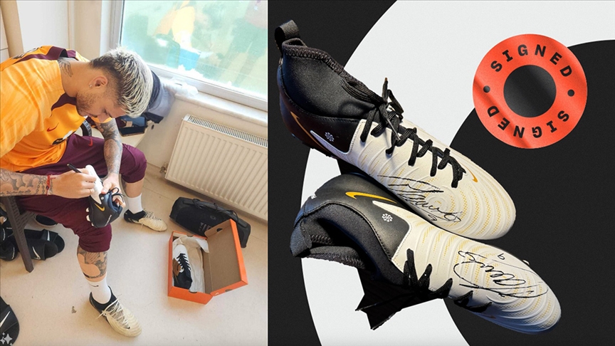 Icardi'den Galatasaray taraftarlarına imzalı krampon