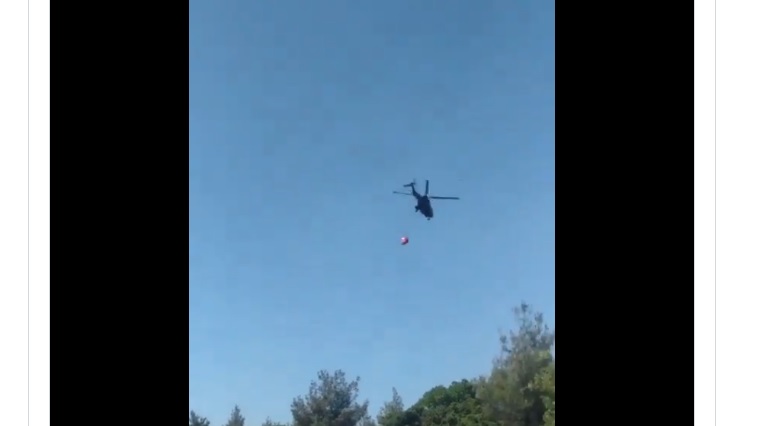 Çanakkale'nin Eceabat ilçesinde dün başlayan orman yangınını söndürme çalışmalarına destek sağlamaya devam ediyoruz