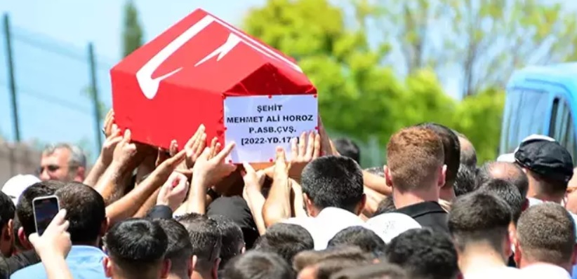 Şehit Astsubay Çavuş Mehmet Ali Horoz, Kahramanmaraş'ta son yolculuğuna uğurlandı