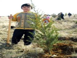 Zafer İlköğretim Okulu Öğrencileri, 300 Fidanı Toprakla Buluşturdu