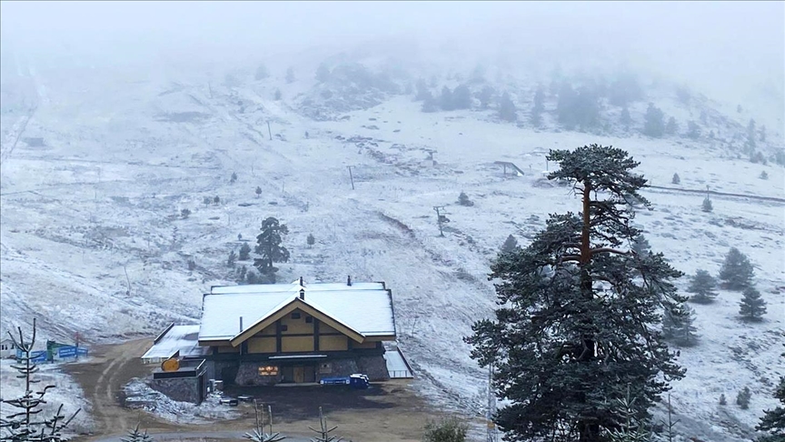 Kartalkaya'ya KAR Yağdı