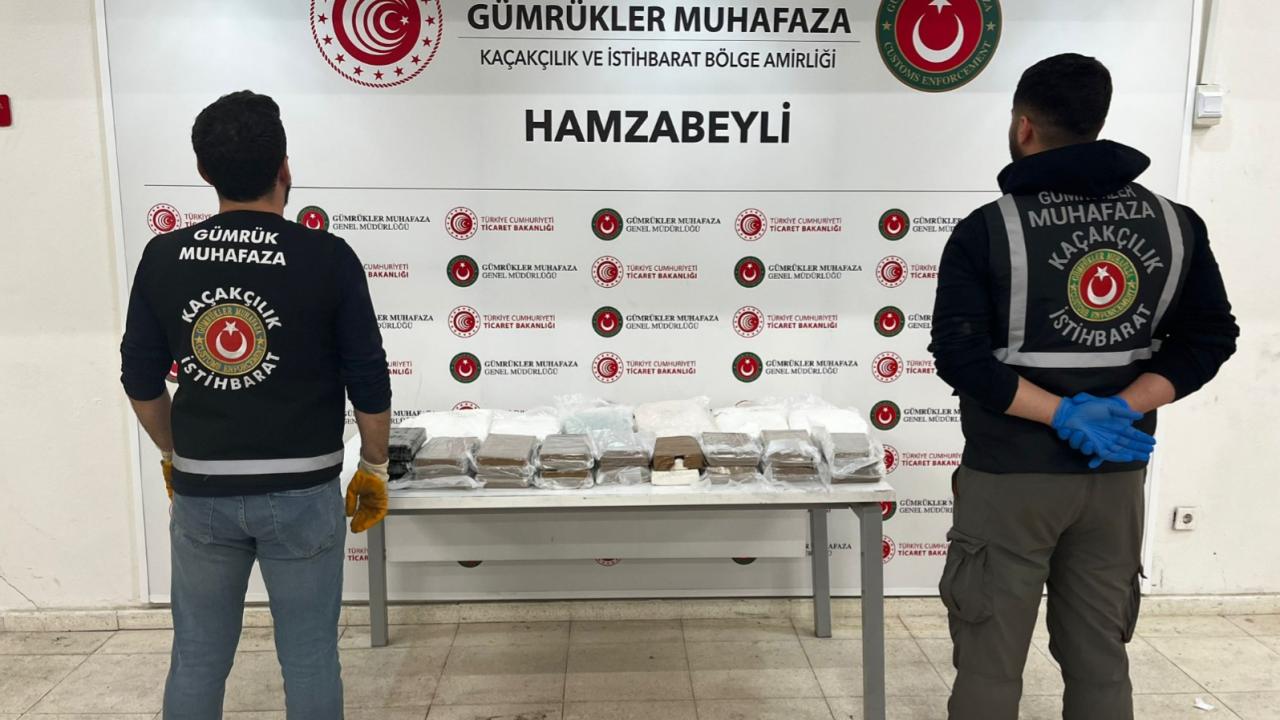 Hamzabeyli Gümrük Kapısı'nda 103 milyon lira değerinde uyuşturucu ele geçirildi!