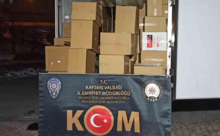 Kayseri'de 2 milyon makaron ele geçirildi!