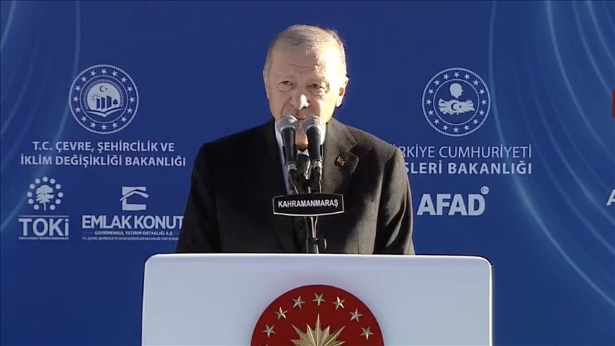 Erdoğan: Hedefimiz deprem bölgesinde evine girmeyen tek bir kardeşimizi dahi bırakmamak