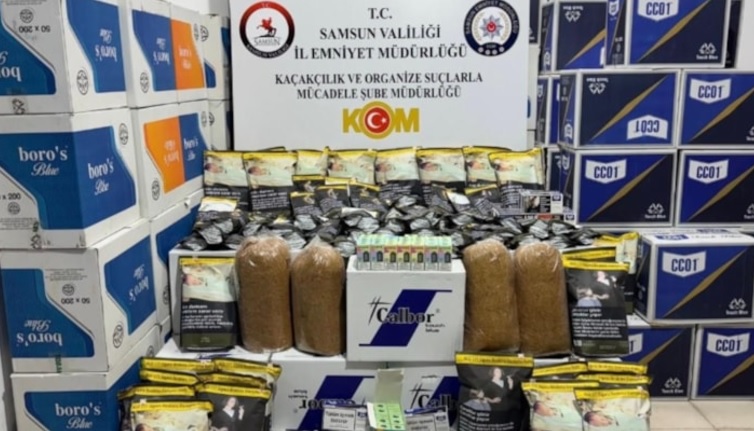 Samsun'da 1.29 Milyon Kaçak Makaron Ele Geçirildi