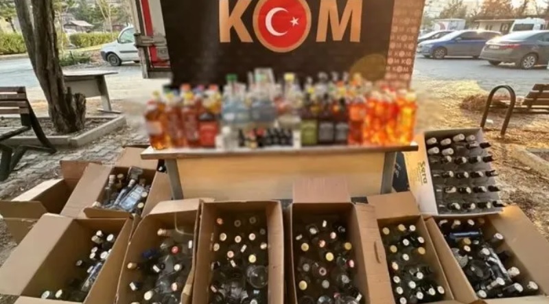 KAYSERİ'de 294 şişe kaçak alkol ele geçirildi