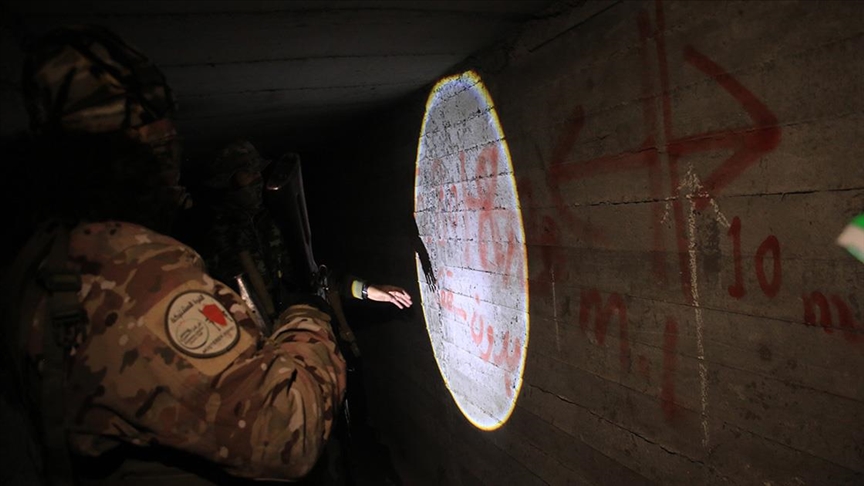 Münbiç'te teröristlerce kullanılan hastanenin altında tünel ağı bulundu