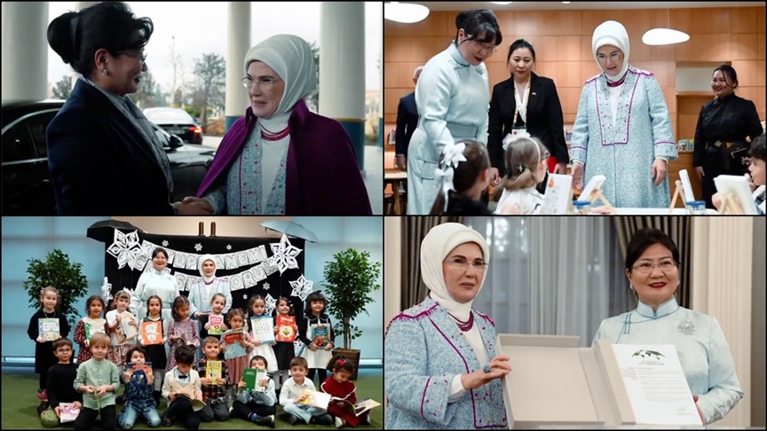 Emine Erdoğan'dan Moğolistan Cumhurbaşkanı ve eşinin ziyaretine ilişkin paylaşım