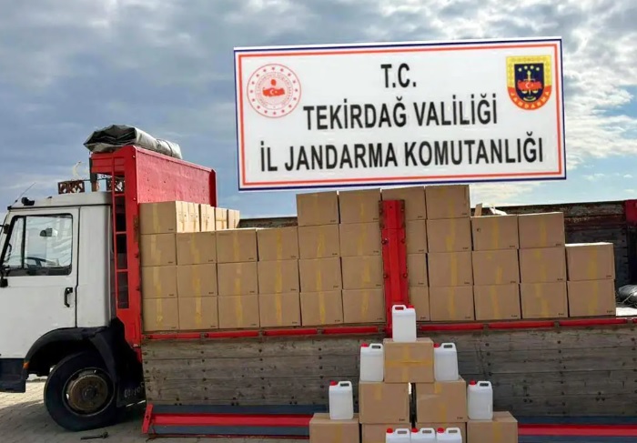 Tekirdağ'da 5 TON etil alkol ele geçirildi!
