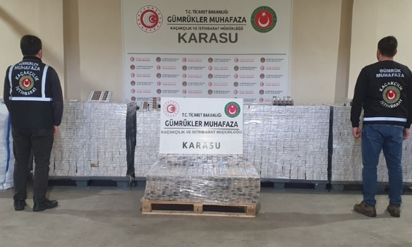 KARASU LİMANI'NDA 8.2 MİLYON KAÇAK SİGARAYA EL KONULDU